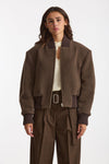 Bomber over crop marrone fango women Seafarer - 1