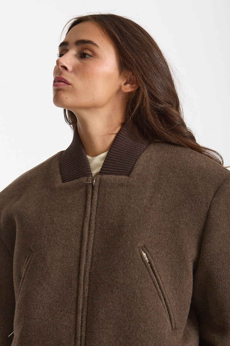 Bomber over crop marrone fango women Seafarer - 7