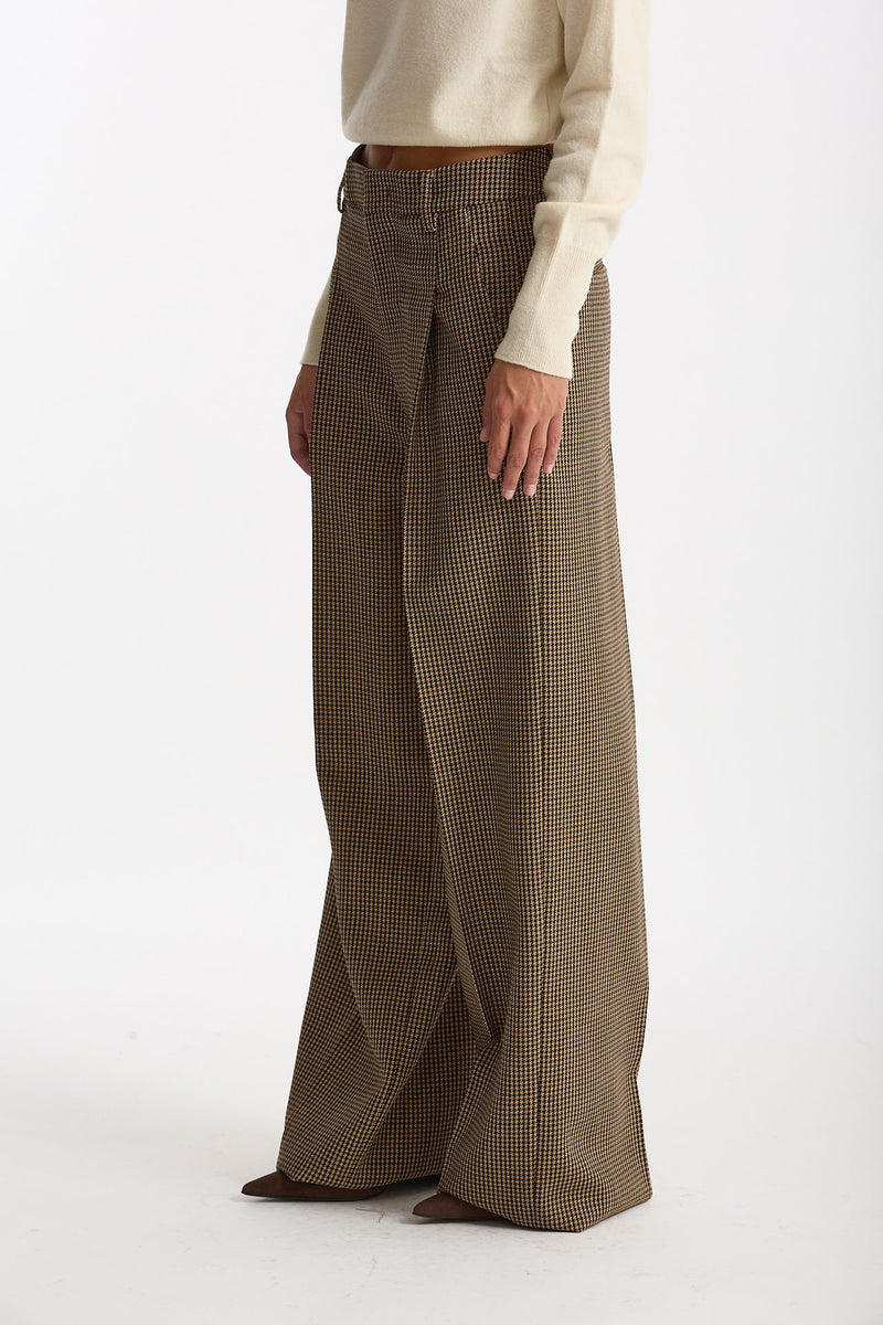 Pantalone ampio SASCIA Pied de poule women Seafarer - 3