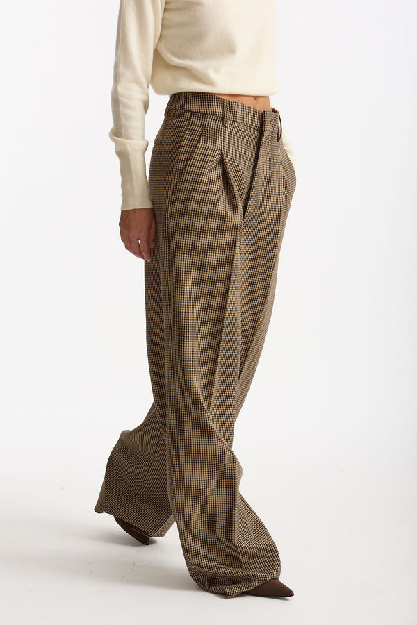 Pantalone ampio SASCIA Pied de poule women Seafarer