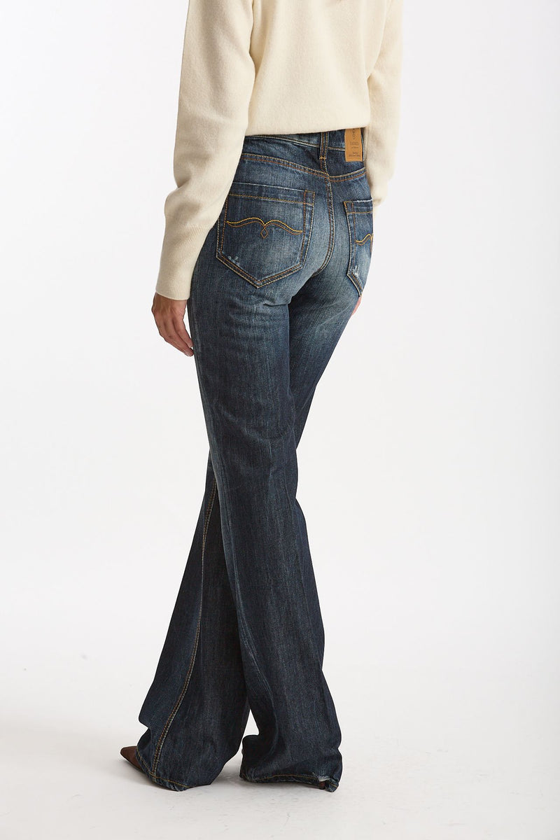 Jeans a zampa JULIET Vita alta women Seafarer - 3