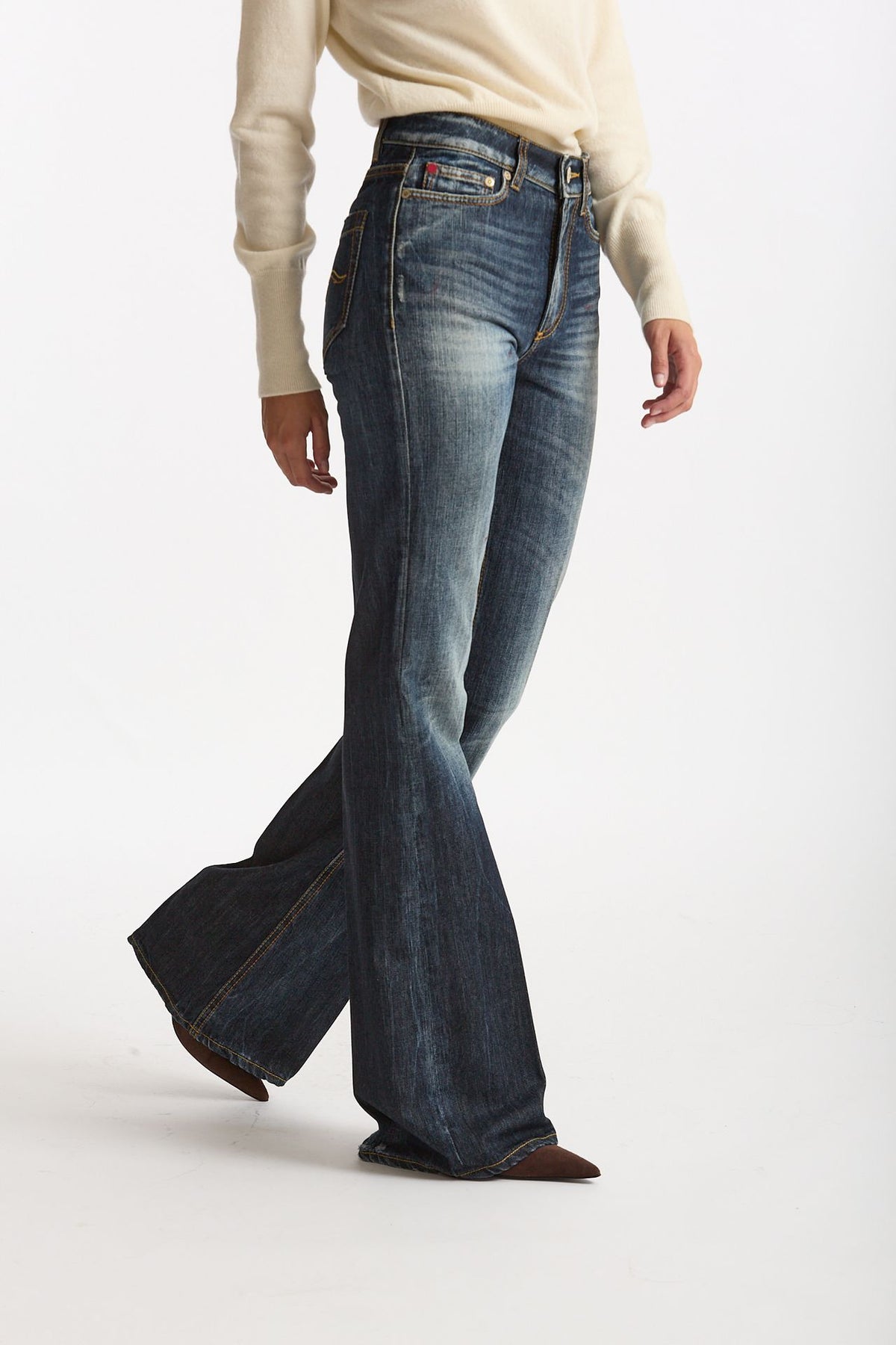 Jeans a zampa JULIET Vita alta women Seafarer - 4