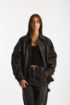 Giubbino over in pelle nero women Myskin - 1