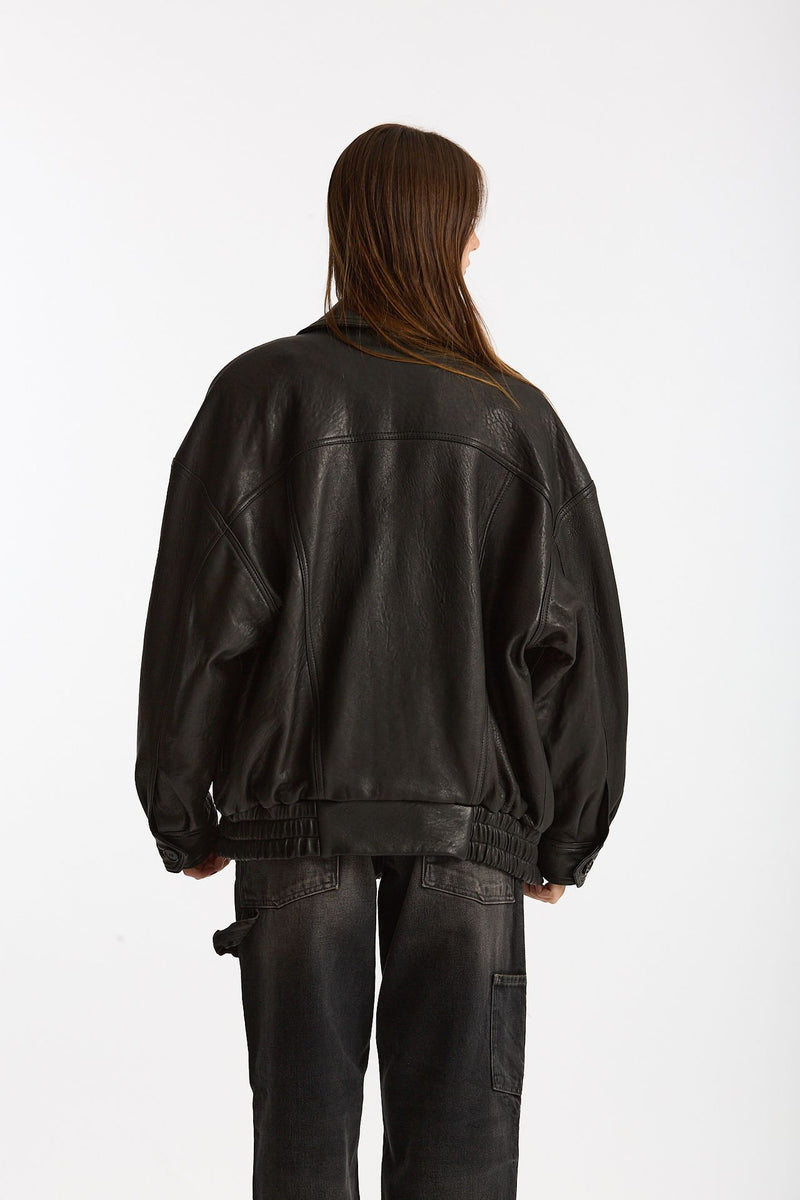Giubbino over in pelle nero women Myskin - 4
