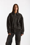 Giubbino over in pelle nero women Myskin - 7