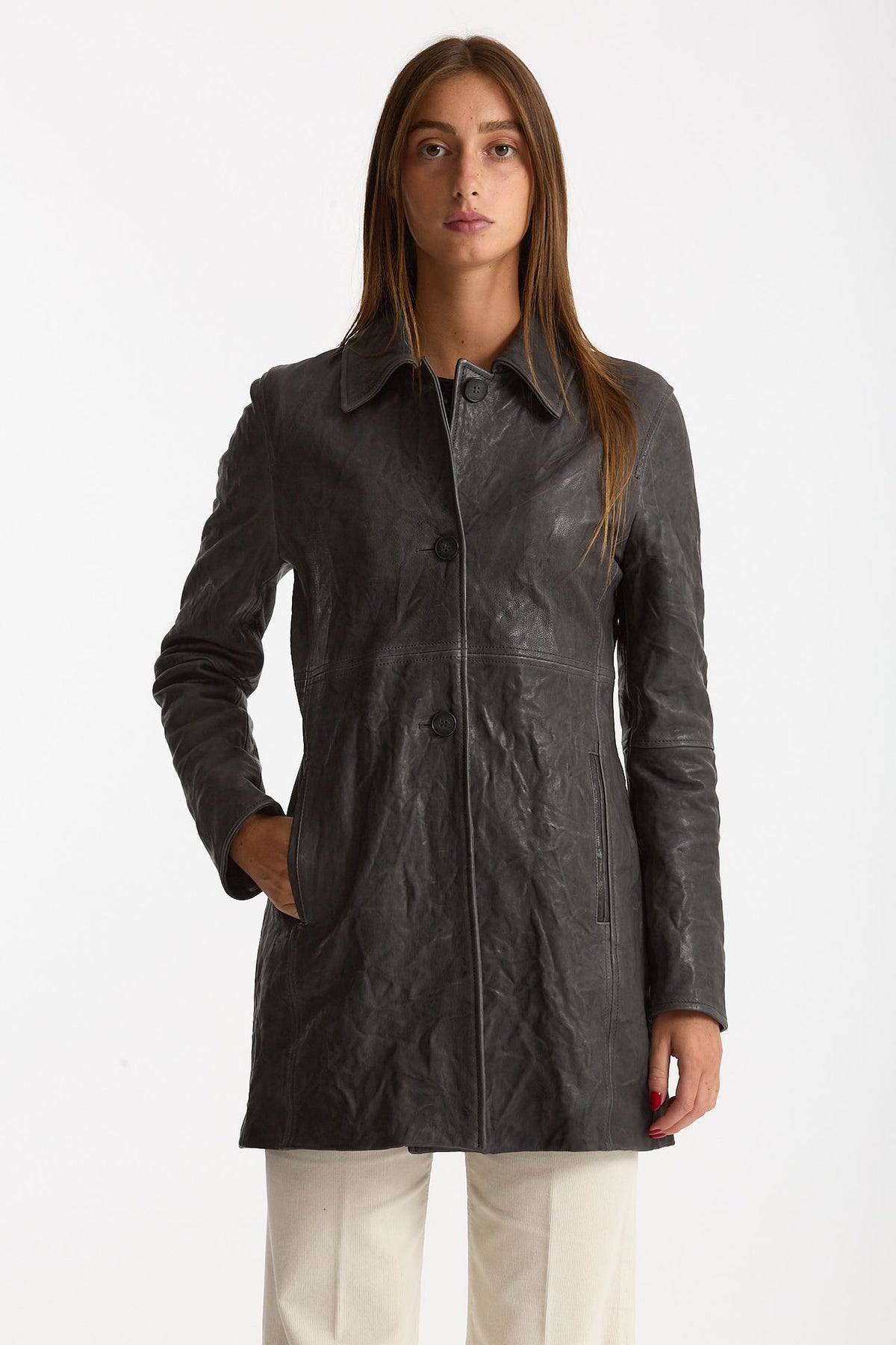 Soprabito in pelle grigio women Myskin - 4
