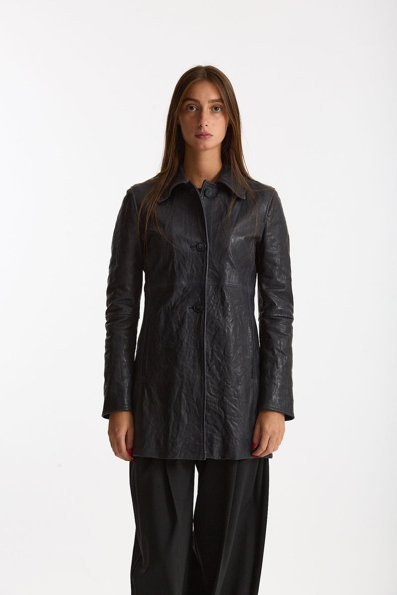 Soprabito in pelle blu women Myskin - 5