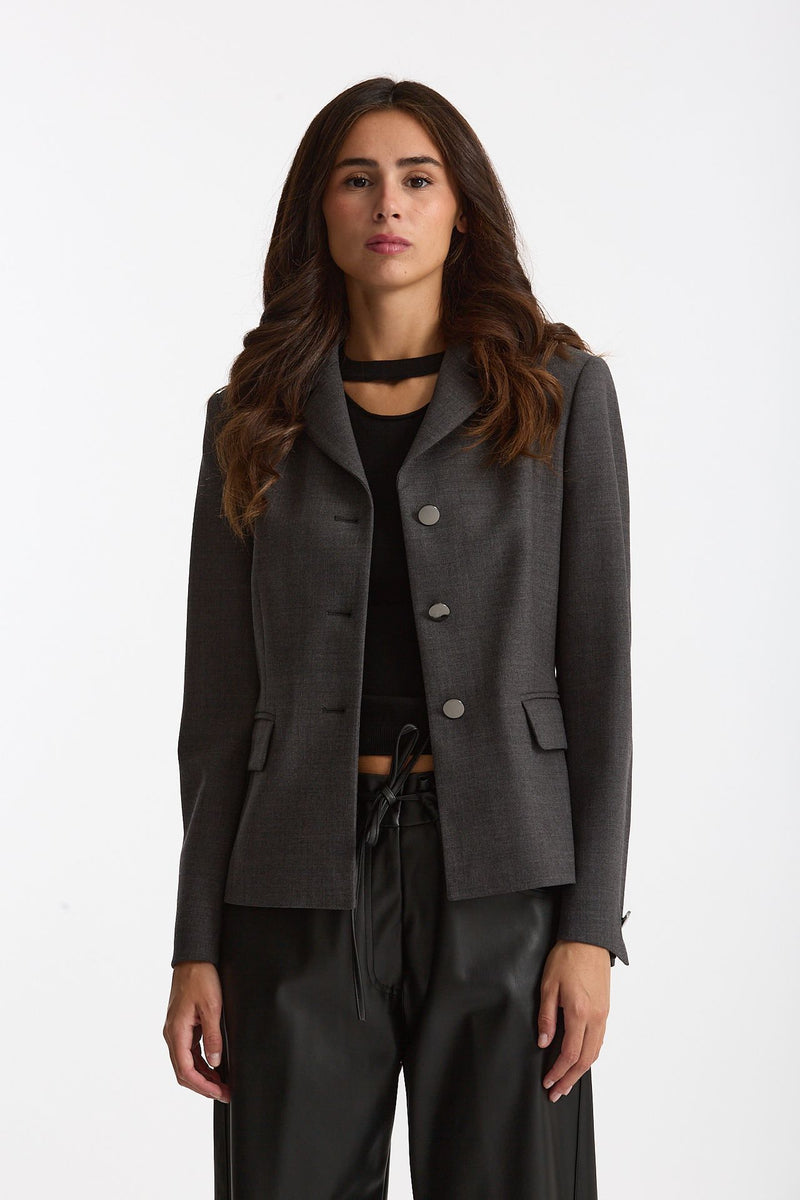 Giacca crop DARIA antracite women Tagliatore - 1