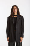 Blazer over in lana CEARA nero women Tagliatore - 2
