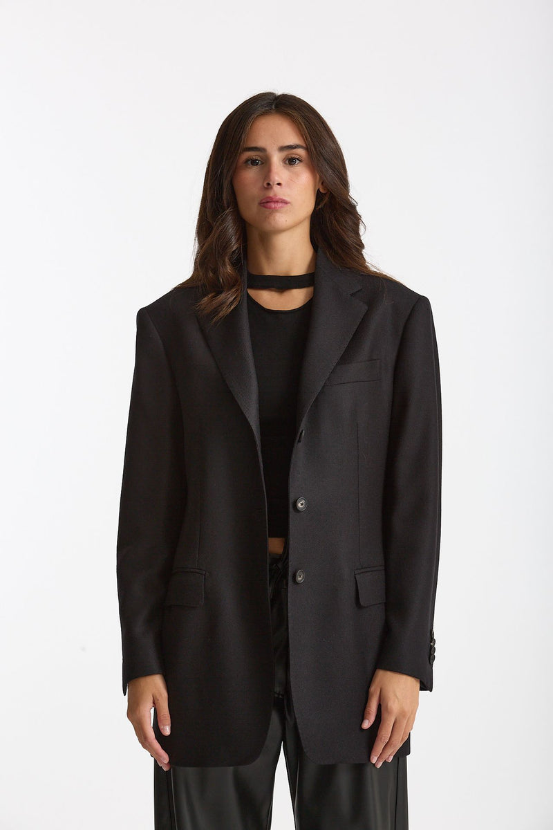 Blazer over in lana CEARA nero women Tagliatore - 2