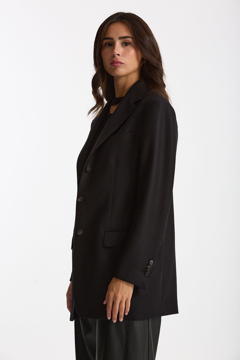 Blazer over in lana CEARA nero women Tagliatore - 3