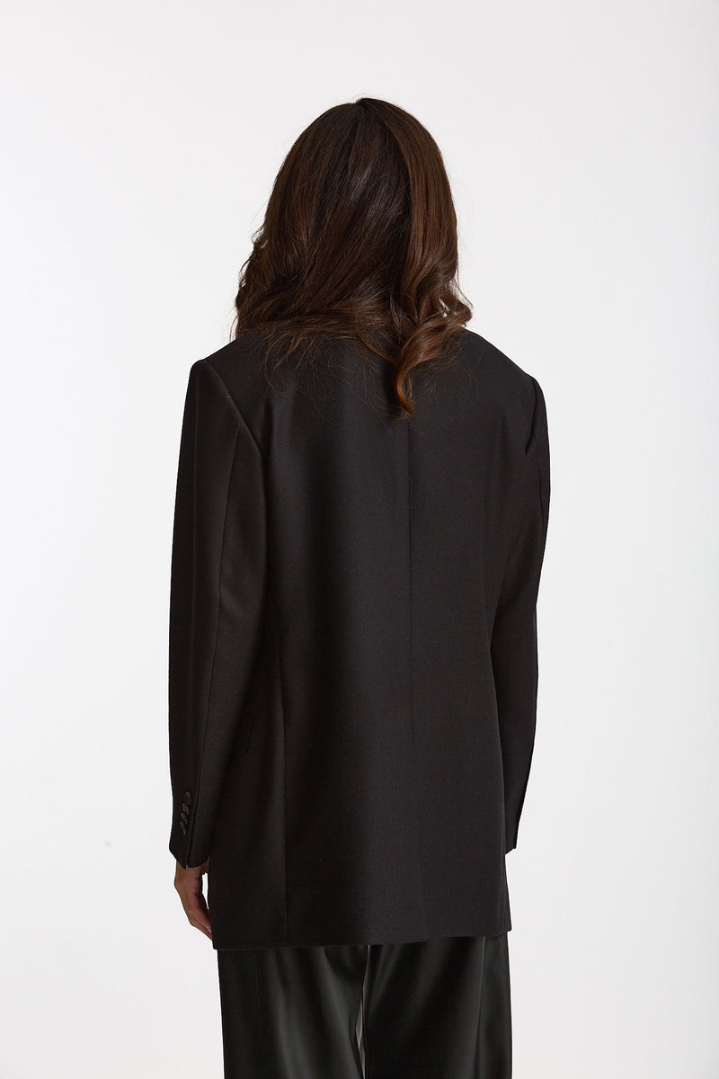 Blazer over in lana CEARA nero women Tagliatore - 4