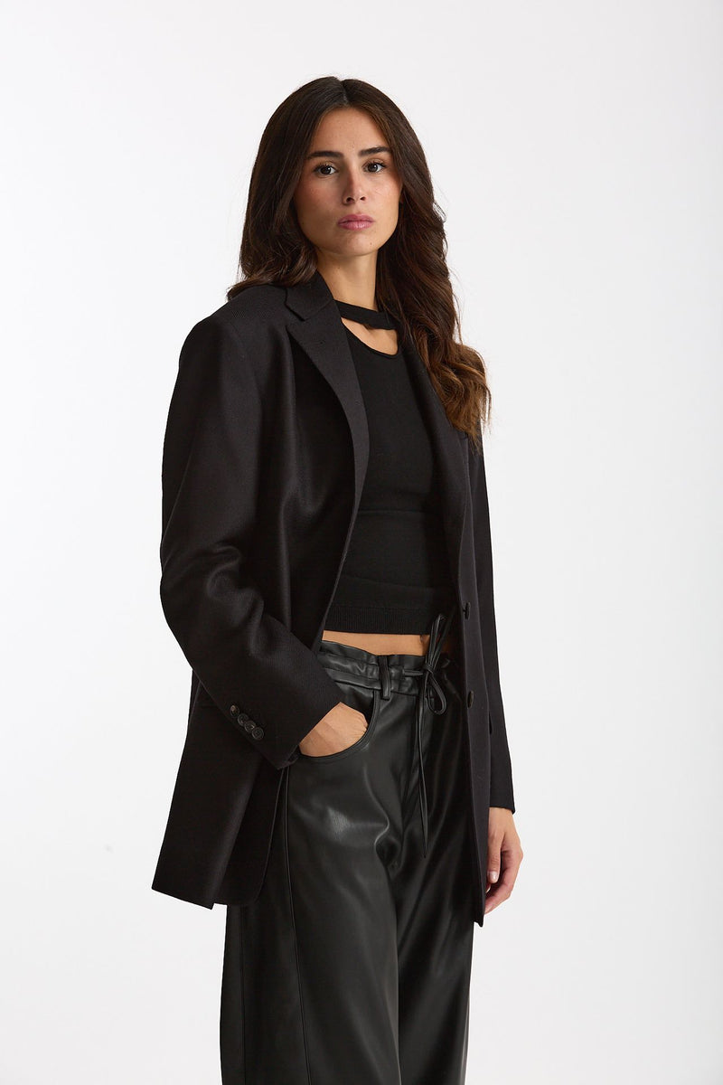 Blazer over in lana CEARA nero women Tagliatore - 1