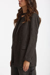 Blazer over JASMINE spigato nero e panna women Tagliatore - 3