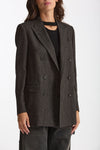 Blazer over JASMINE spigato nero e panna women Tagliatore - 4