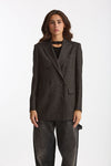 Blazer over JASMINE spigato nero e panna women Tagliatore - 6