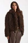 Eco pelliccia crop GIA marrone women Tagliatore - 4