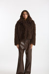 Eco pelliccia crop GIA marrone women Tagliatore - 5