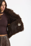 Eco pelliccia crop GIA marrone women Tagliatore - 7
