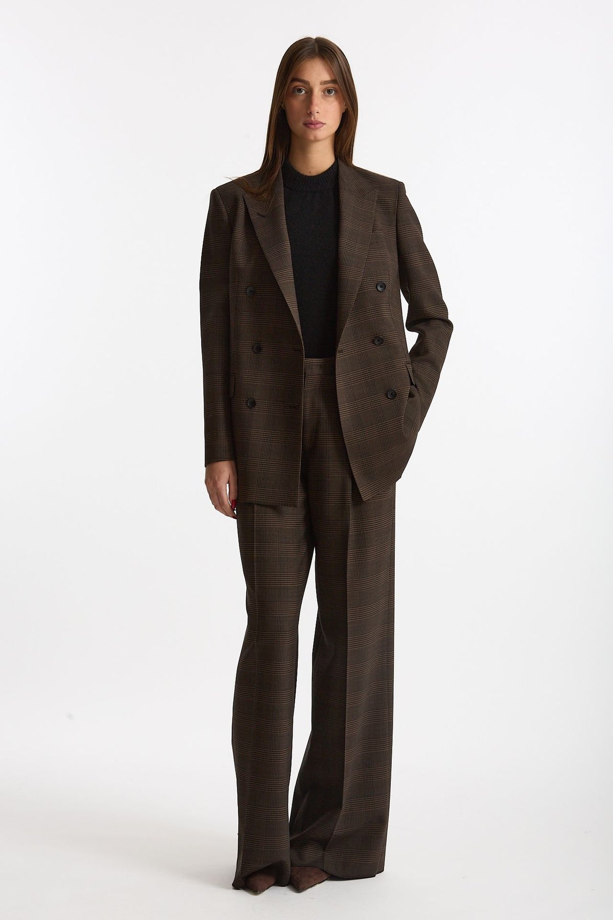 Tailleur doppiopetto T-JASMINE marrone e nero women Tagliatore - 1