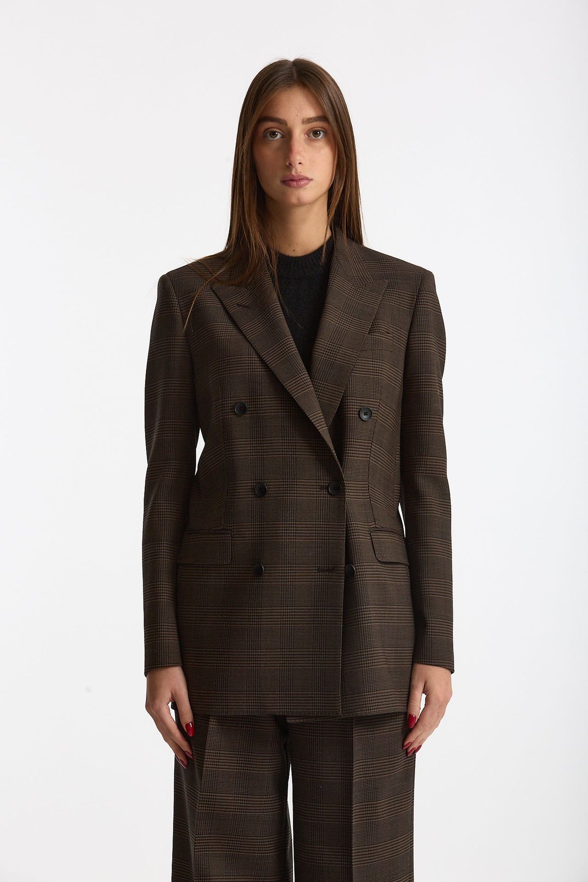 Tailleur doppiopetto T-JASMINE marrone e nero women Tagliatore - 3