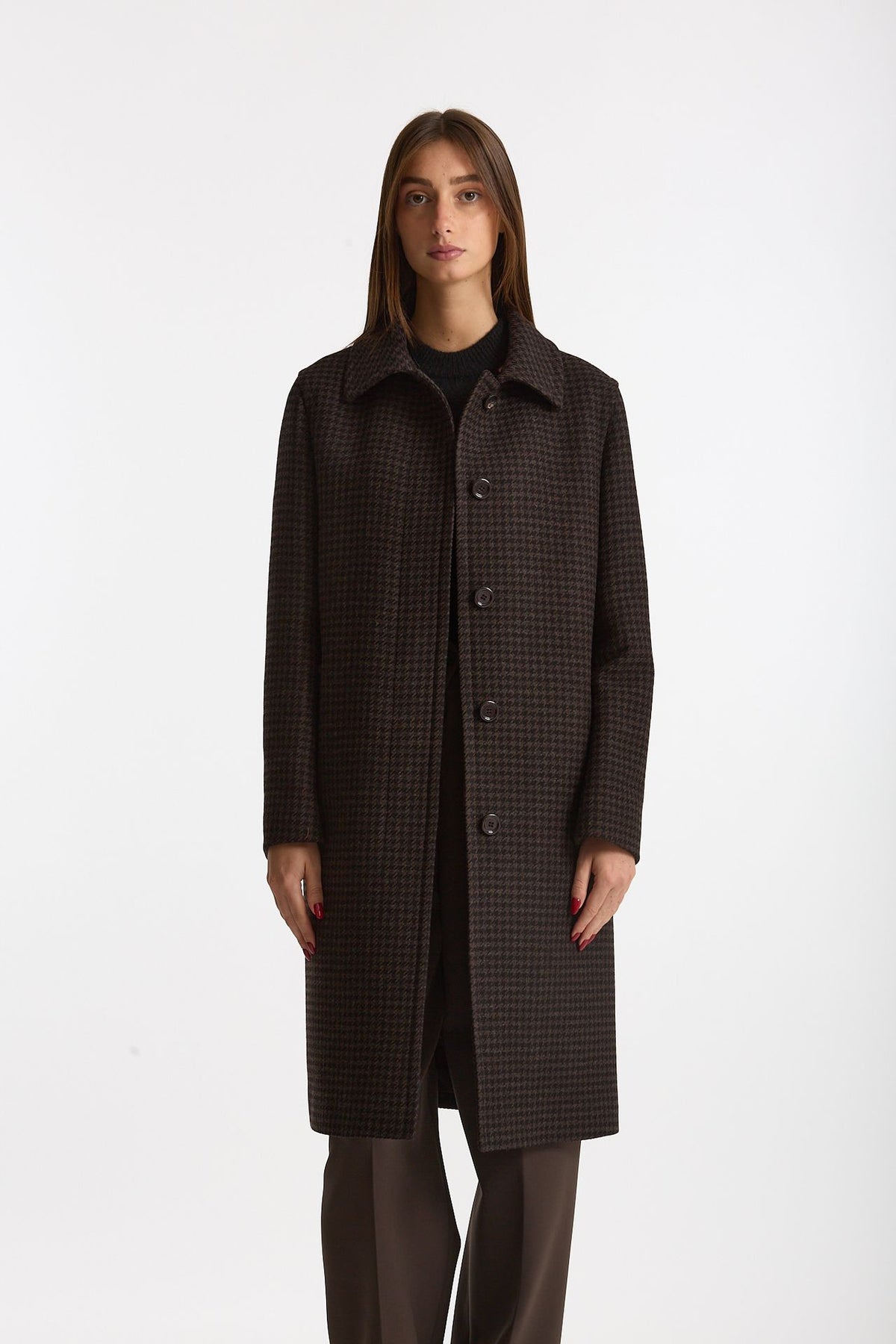 Cappotto dritto JANE Pied de poule women Tagliatore - 1