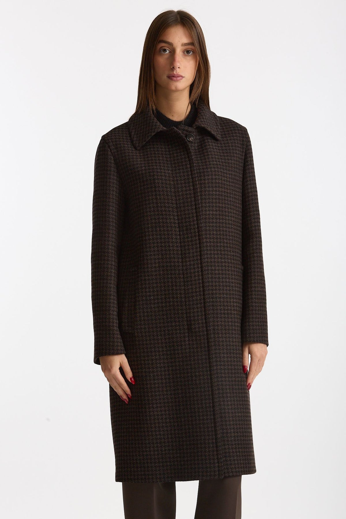 Cappotto dritto JANE Pied de poule women Tagliatore - 2