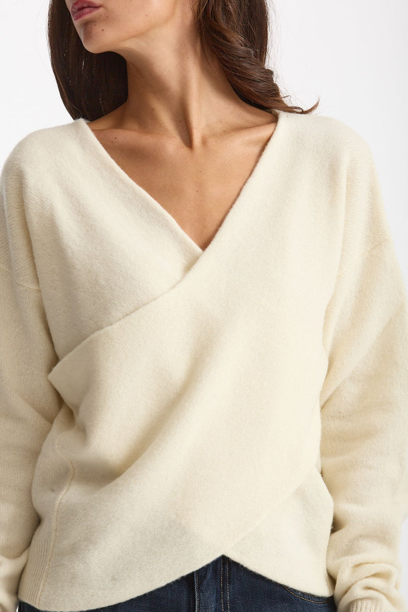 Maglia scollata panna women Federica tosi - 2