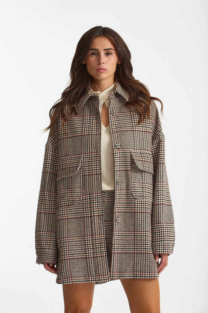 Camicia over in principe di Galles scozzese women Federica tosi - 1