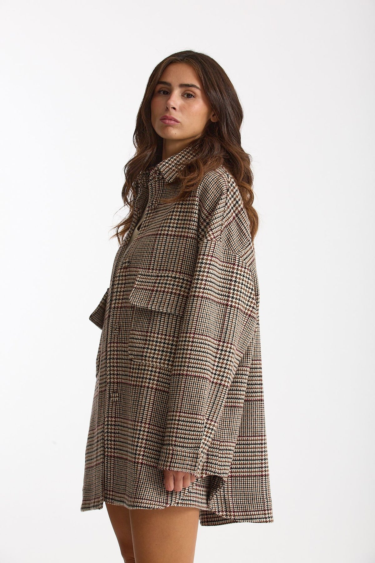 Camicia over in principe di Galles scozzese women Federica tosi - 2