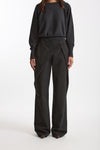 Pantalone con sormonto antracite women Federica tosi - 5