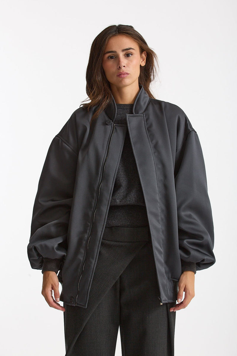 Bomber over grigio antracite women Federica tosi - 3
