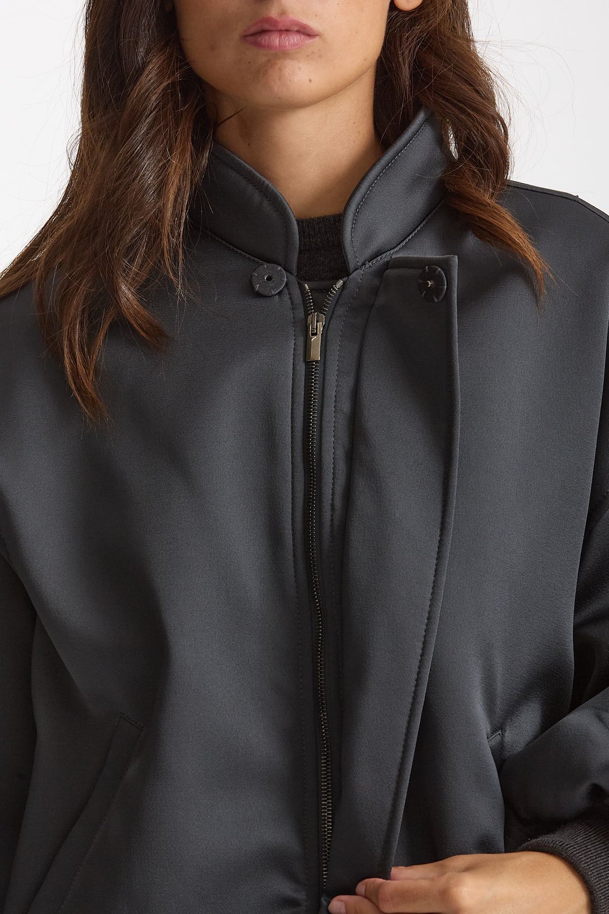 Bomber over grigio antracite women Federica tosi - 2