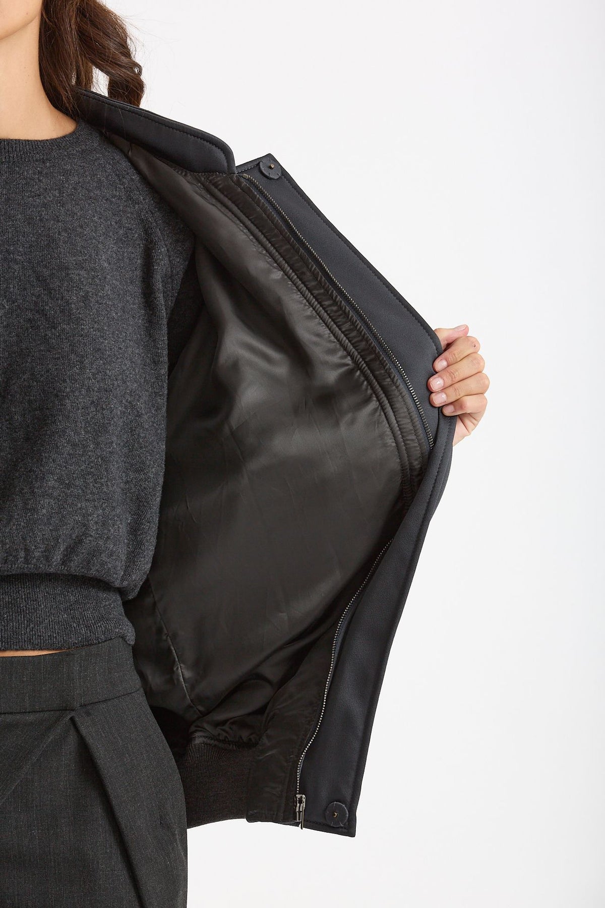 Bomber over grigio antracite women Federica tosi - 8