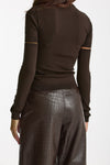 Maglia con manicotti marrone women Federica tosi - 2