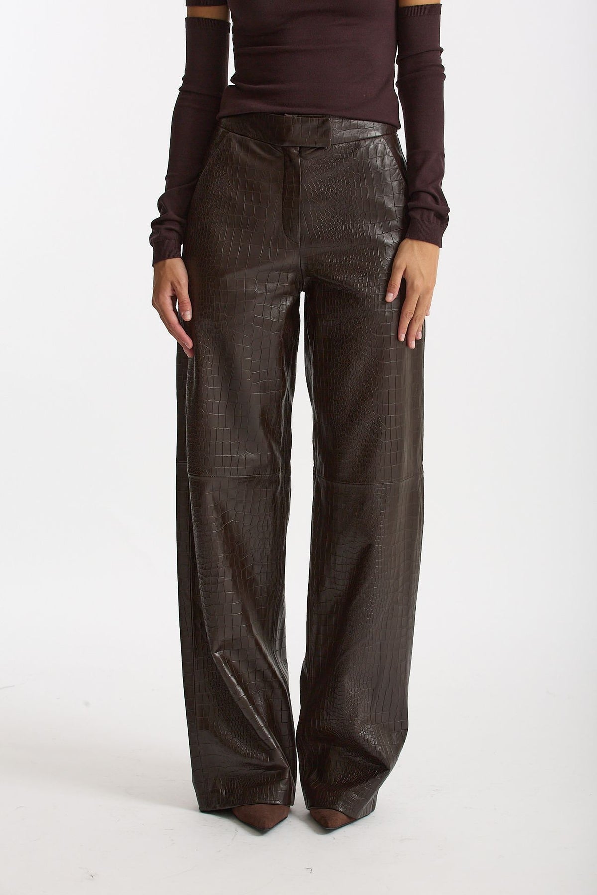 Pantalone stampa cocco marrone testa moro women Federica tosi - 2