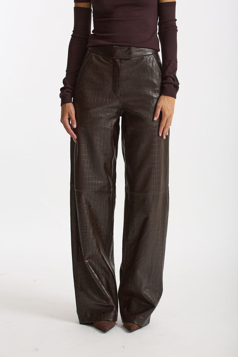 Pantalone stampa cocco marrone testa moro women Federica tosi - 2