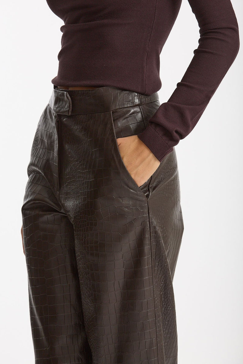 Pantalone stampa cocco marrone testa moro women Federica tosi - 4