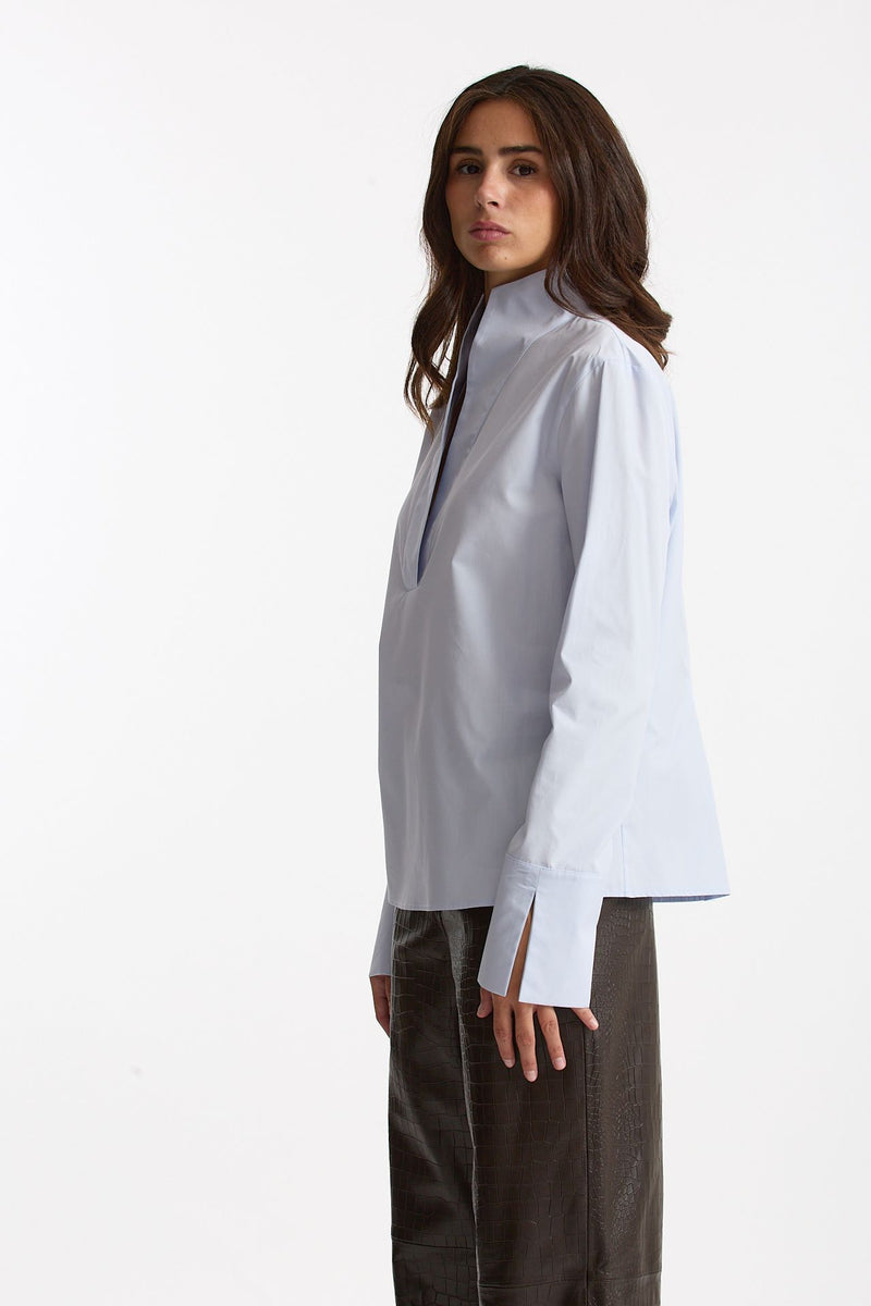 Camicia coreana azzurro women Federica tosi - 2