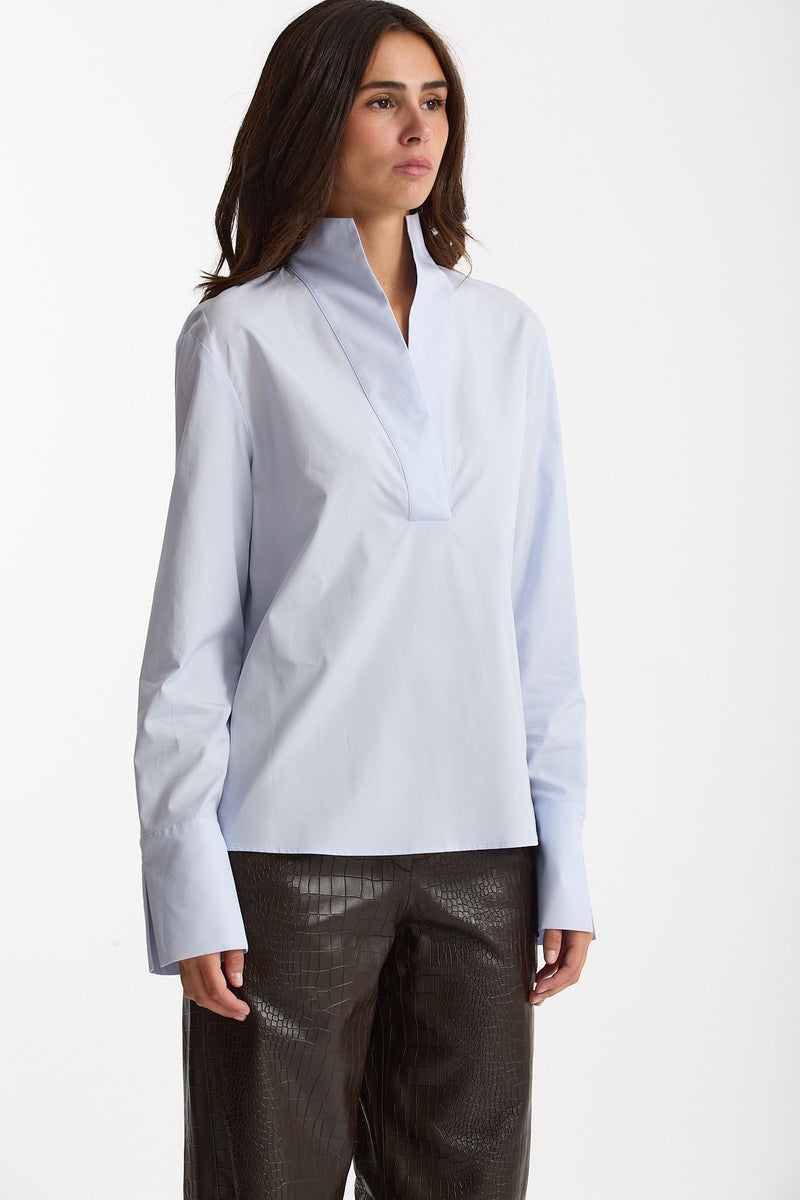 Camicia coreana azzurro women Federica tosi - 4