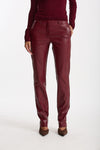 Pantalone slim in ecopelle bordeaux women Federica tosi - 2