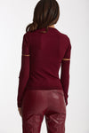 Maglia con manicotti bordeaux women Federica tosi - 4