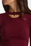 Maglia con manicotti bordeaux women Federica tosi - 6