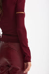 Maglia con manicotti bordeaux women Federica tosi - 2