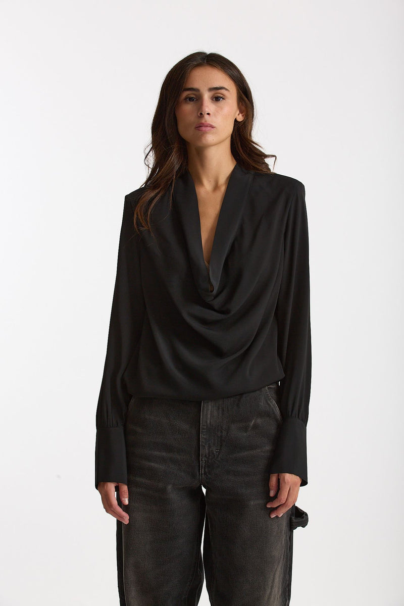 Camicia scollata nero women Federica tosi - 2