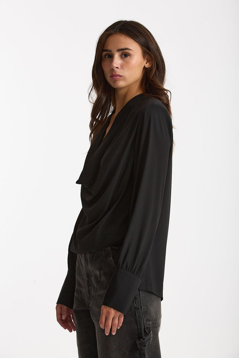 Camicia scollata nero women Federica tosi - 1