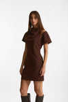 Abito corto marrone chiaro women Federica tosi - 4
