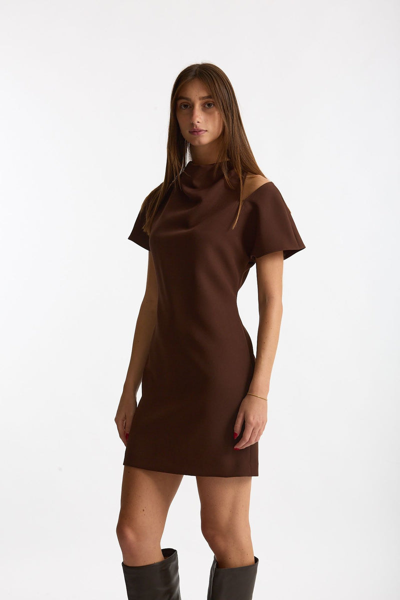 Abito corto marrone chiaro women Federica tosi - 4