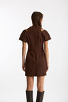 Abito corto marrone chiaro women Federica tosi - 5