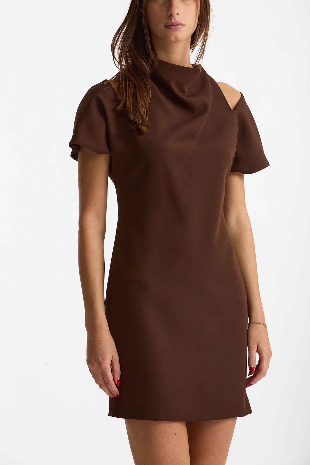 Abito corto marrone chiaro women Federica tosi - 1